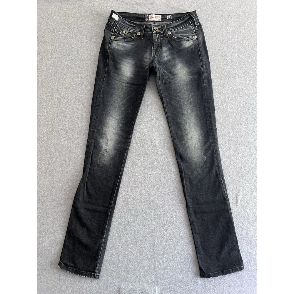The Akoo Jeans Skinny Comfort Stretch Low Rise Dark Wash Pants Women's Sz.‎ 26
